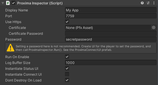 Proxima Component Configuration